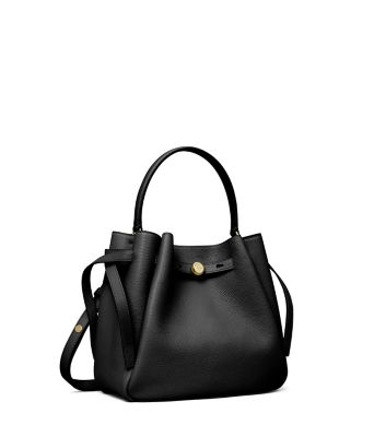 Black Tory Burch ロミー バケットバッグ 