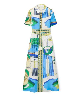 The Pool Blue Tory Burch コットン シャツドレス 