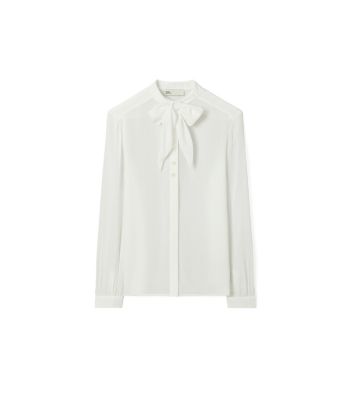 Marshmallow Tory Burch ジョーゼット ボウブラウス 