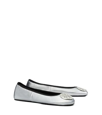 Silver / Silver Tory Burch リーヴァ トラベル バレエ 