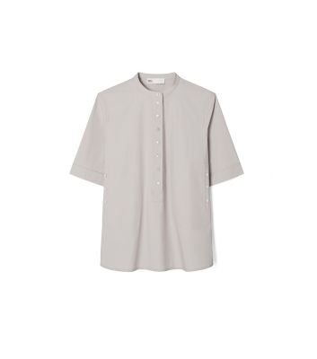 Gray Tory Burch コットン キャンプ シャツ 