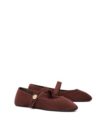 Warm Brown Tory Burch ロミー メリージェーン  