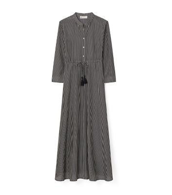 Black Stripe Tory Burch ストライプ コットン ドレス 
