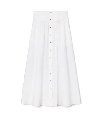 White Tory Burch ポプリン スカート 