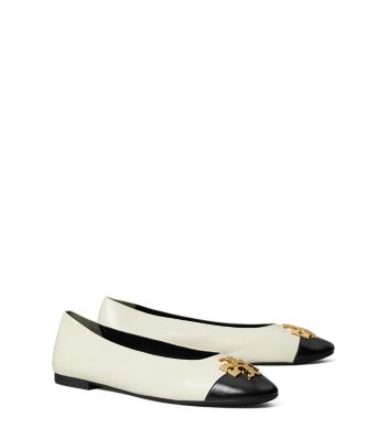 Light Cream / Perfect Black / Gold Tory Burch チャーリー バレエ 