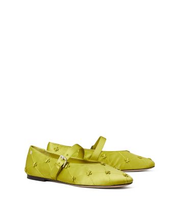 Vibrant Green Tory Burch バニーノット メリージェーン  
