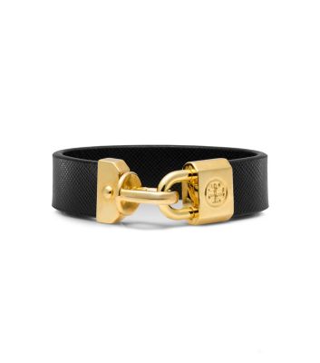 Tory Burch Lock Closure Leather Bracelet | Tory Burch