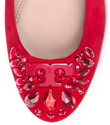 tory burch flower ballet flat