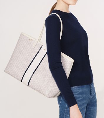 tory burch gemini tote ivory