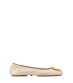 Minnie Leather & Suede Travel Ballet Flats | Tory Burch