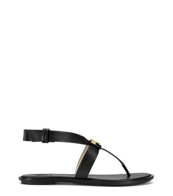 tory burch black flat sandals