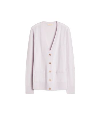 Tory Burch Madeline Cardigan In Mountain Lavender