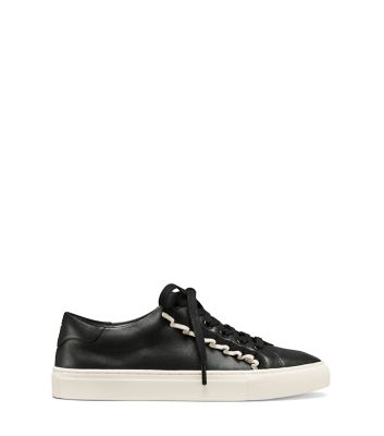 Tory Sport Ruffle Sneakers In Black /black- White