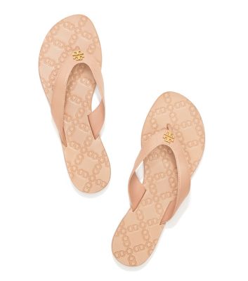 tory burch women's leather monroe thong sandals