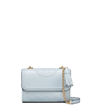 Tory Burch Fleming Small Convertible Shoulder Bag In Seltzer