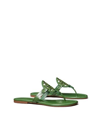Tory Burch Miller Sandal, Patent Leather In Arugula