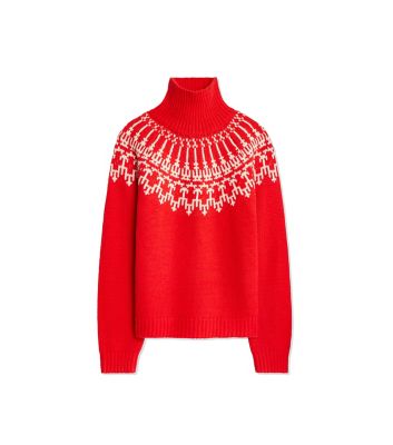 Tory Sport Merino Fair Isle Sweater In Red Mountain Fair Isle ModeSens