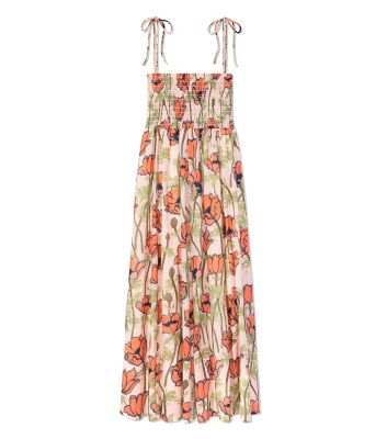 Tory Burch Convertible Smocked Printed Beach Dress 