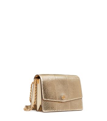 Tory Burch Robinson Snake Convertible Shoulder Bag In Gold ModeSens