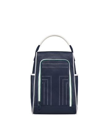 Shop Tory Sport Perforated-t Shoe Bag In Navy Blue