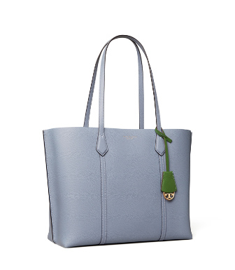 Perry Leather Tote In Bluewood