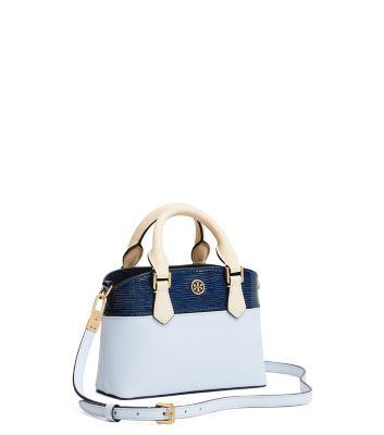 Tory Burch Robinson Color-block Top-handle Mini Bag In Luna