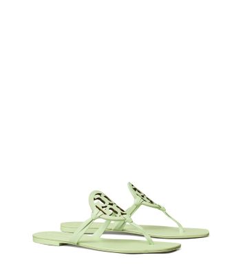 Tory Burch Miller Square-toe Sandal, Leather In Meadow Mist | ModeSens