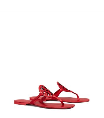 Tory Burch Miller Square-toe Sandal In Tory Red