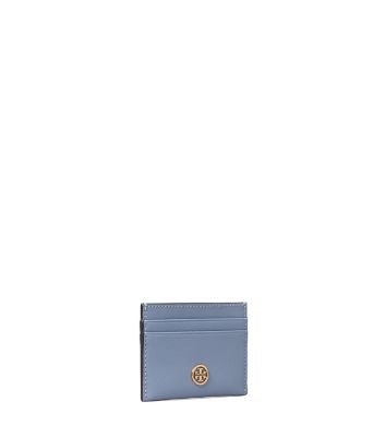 Tory Burch Women's Robinson Leather Card Case In Bluewood