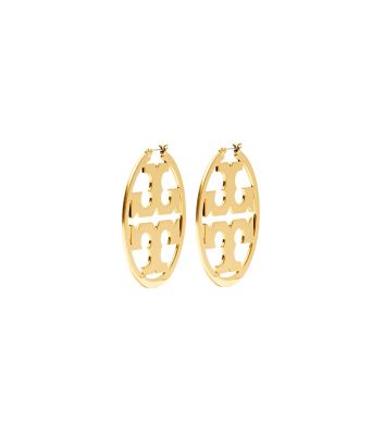 Tory Burch Miller Hoop Earring In Tory Gold