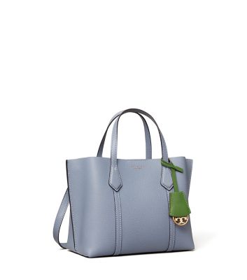 Tory Burch Perry Small Triple-compartment Tote Bag In Bluewood