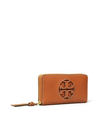 tory burch aged camello wallet