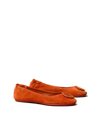tory burch orange ballet flats