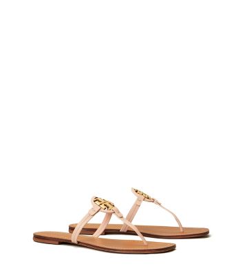 Tory Burch Mini Miller Leather Thong Sandal In Seashell Pink