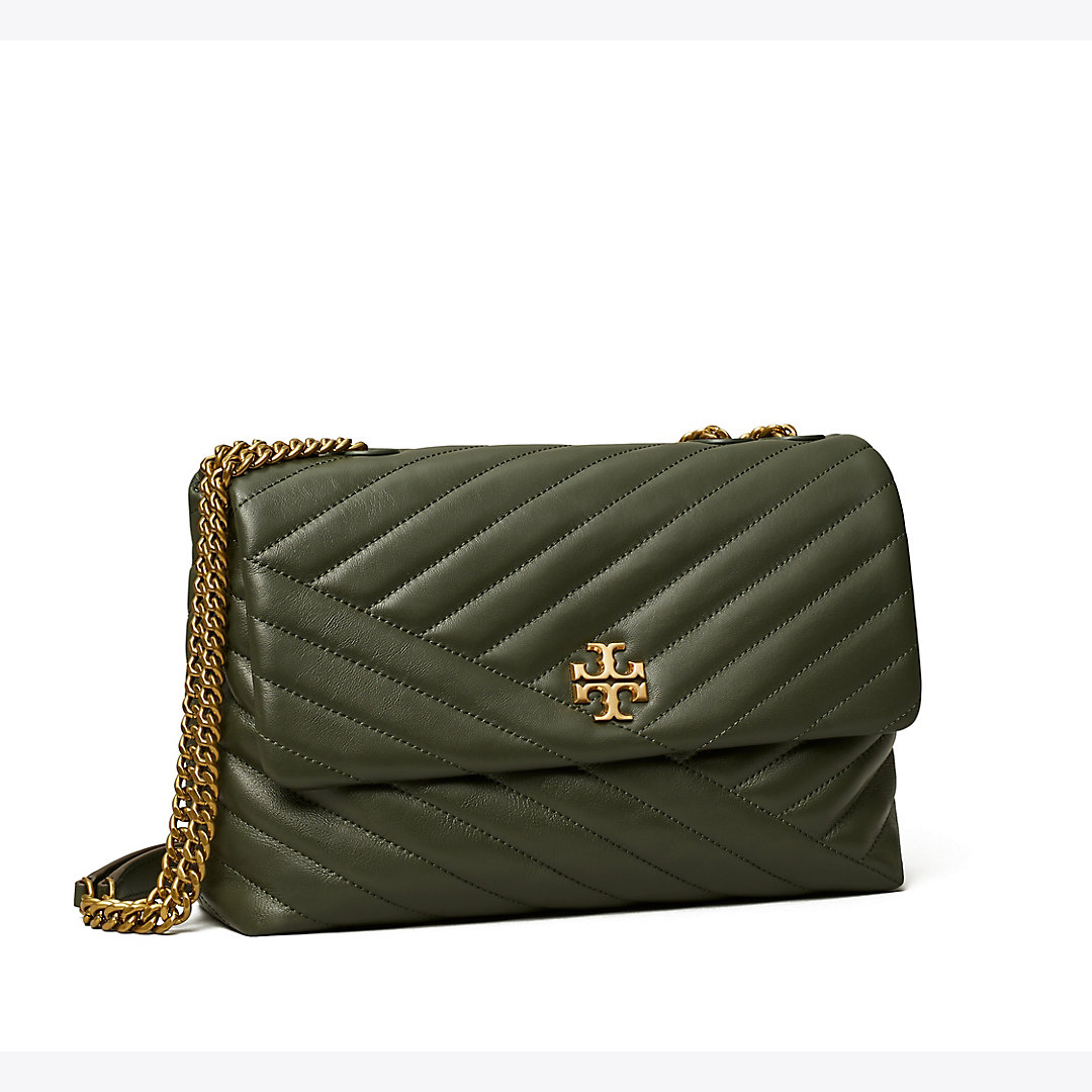 Tory Burch Kira Chevron Convertible Shoulder Bag In Sycamore / Rolled