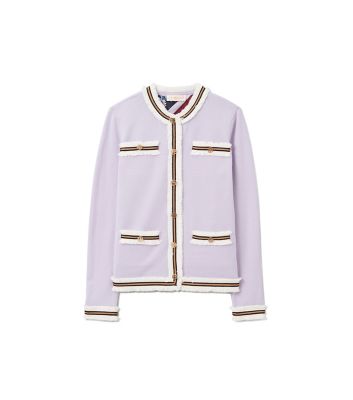 tory burch kendra fringed cardigan