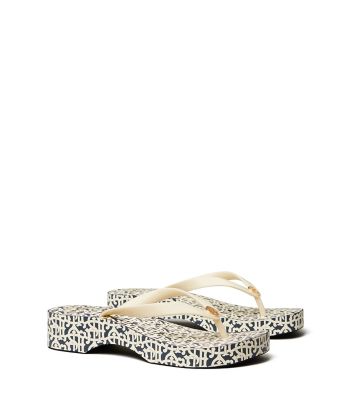 tory burch carved wedge flip flop