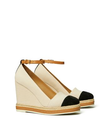 TORY BURCH COLOR-BLOCK ANKLE-STRAP WEDGE ESPADRILLE,192485354515