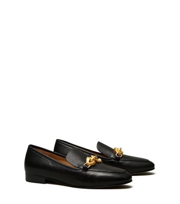 Tory Burch Jessa Embellished Leather Loafers In Perfect Black