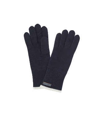 Tory Burch Cashmere Glove In Tory Navy/new Ivory