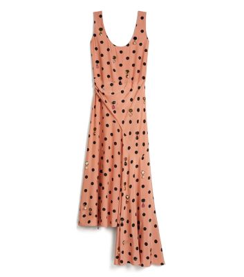 Tory Burch Jewel-embroidered Dress In Irish Rose Lucky Dot