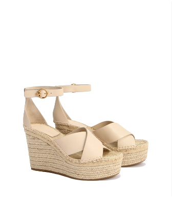 TORY BURCH SELBY ESPADRILLES WEDGES SANDAL,192485424393