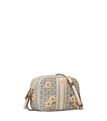 Tory burch gemini link canvas appliqué small tote hot sale