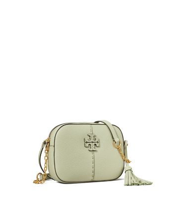 Tory Burch Mcgraw Camera Bag In Pine Frost
