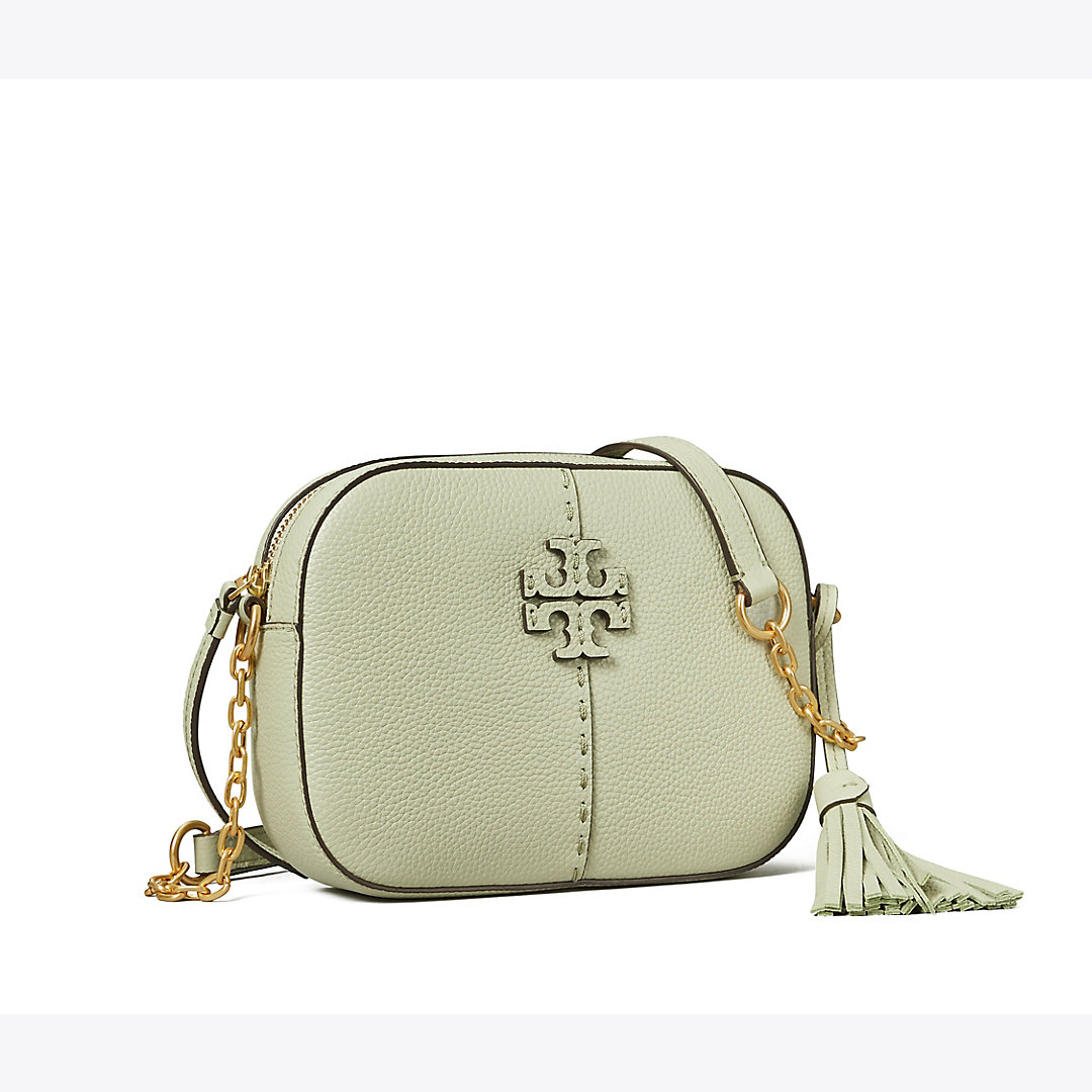 Tory Burch Mcgraw Camera Bag In Pine Frost
