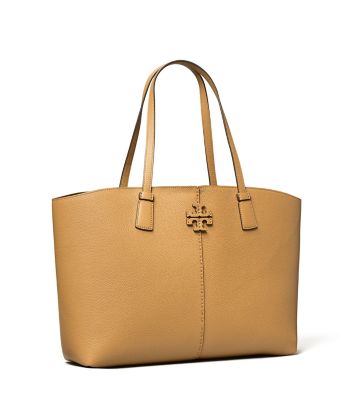 Tory Burch Mcgraw Large Leather Tote In Tiramisu