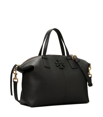 Tory Burch Mcgraw Top zip Satchel In Black ModeSens