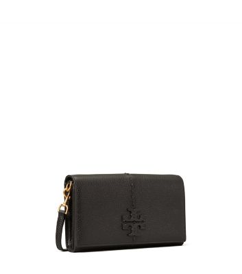 Tory Burch Mcgraw Wallet Crossbody In Black