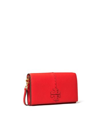 Tory Burch Mcgraw Wallet Crossbody In Red