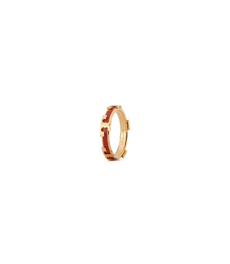 TORY BURCH SERIF-T ENAMELED STACKABLE RING,192485439076